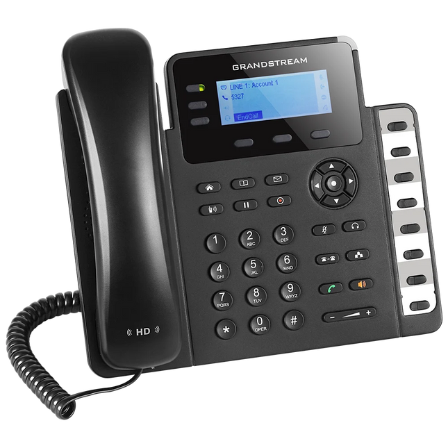 Grandstream GXP1630 Teléfono IP Gigabit PoE de 3 Líneas, 3 Cuentas SIP y Pantalla LCD de 2.98"