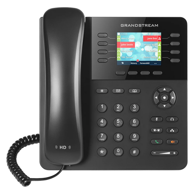 Grandstream GXP2135 Teléfono IP 8 Líneas, 4 SIP, PoE, Gigabit, Bluetooth y Pantalla Color 2.8"