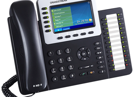 Grandstream GXP2160 Teléfono IP de 6 Líneas, 6 Cuentas SIP, PoE, Gigabit y Pantalla Color de 4.3"