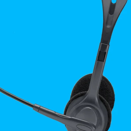 Headset Logitech H111 Stereo Black | Alámbrico | Micrófono Rotatorio