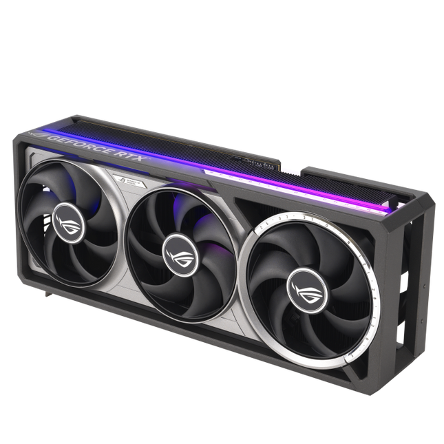 ASUS ROG Astral RTX 5080 - vista superior de ventiladores