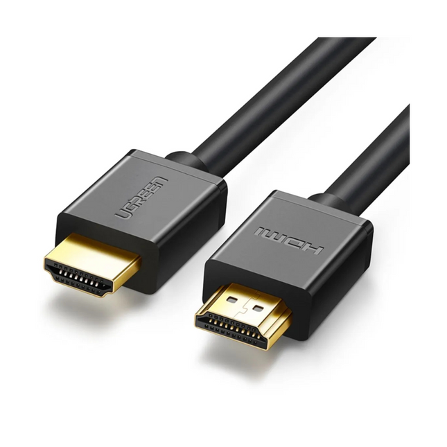 Cable HDMI 4K UGREEN HD104 negro de 1 metro vista completa con conectores