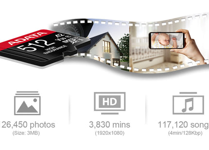 Memoria Micro SDXC ADATA | 256GB | UHS-I U3 V30 A2 | 100MB/s lectura | Con adaptador SD