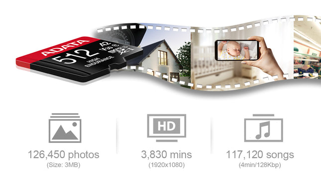 Memoria Micro SDXC ADATA | 256GB | UHS-I U3 V30 A2 | 100MB/s lectura | Con adaptador SD