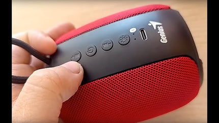 Parlante Genius SP-915BT | Bluetooth | Potencia 5W | Batería recargable | Sonido estéreo | Color Rojo