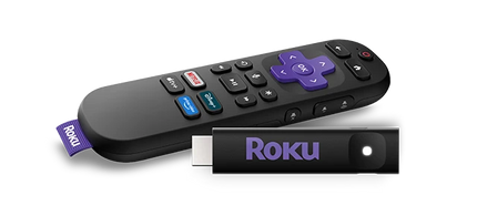 Control remoto Roku con botones de voz para navegación rápida y búsqueda