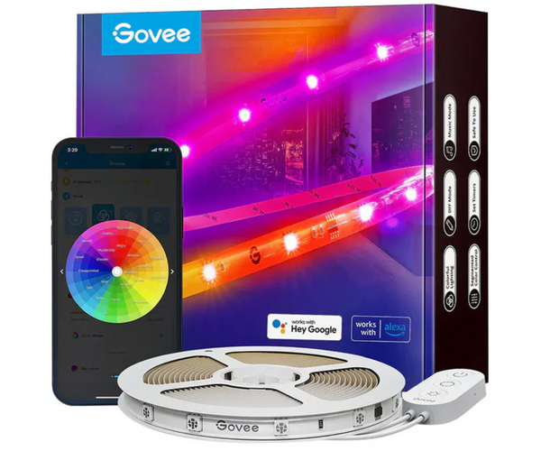 Matosio Luxy Smart LED Exterior Impermeable 30 Metros IP67, Luces LED Conectadas Para Alero WIFI Y Bluetooth Luces, Exterior RGBIC, Funciona Con Alexa, Google Assistant, 16M Colores