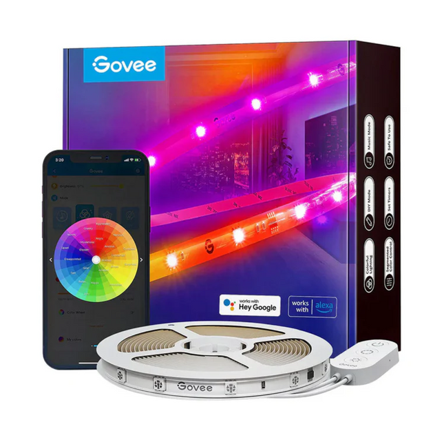 Luces Govee Basic WiFi RGBIC LED Strip, 10 metros, H618C