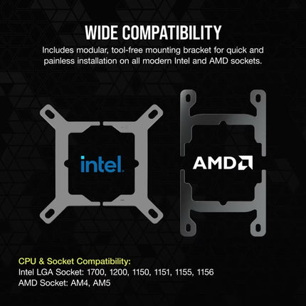 Enfriamiento Líquido Corsair H115i RGB AIO 280mm | RGB | 280mm | CW-9061002-WW
