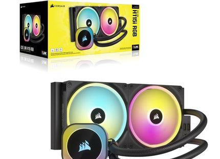 Vista trasera ventiladores Corsair H115i RGB 280mm