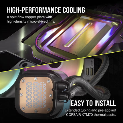 Enfriamiento Líquido Corsair H170i RGB AIO | 420mm | Radiador Triple | iCUE | RGB | CW-9061004-WW