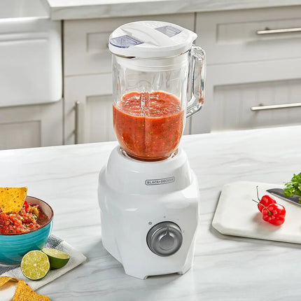 Black + Decker licuadora ice crush Vidrio 2vel 700W blanca - BL0876-0WDLA