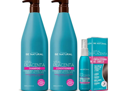 Shampoo Vital Placenta Placent Life | 1000ml | Fortalecimiento y nutrición intensiva | Ideal para cabello débil o quebradizo