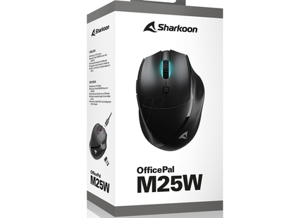 Receptor USB nano incluido con mouse Sharkoon OfficePal M25W