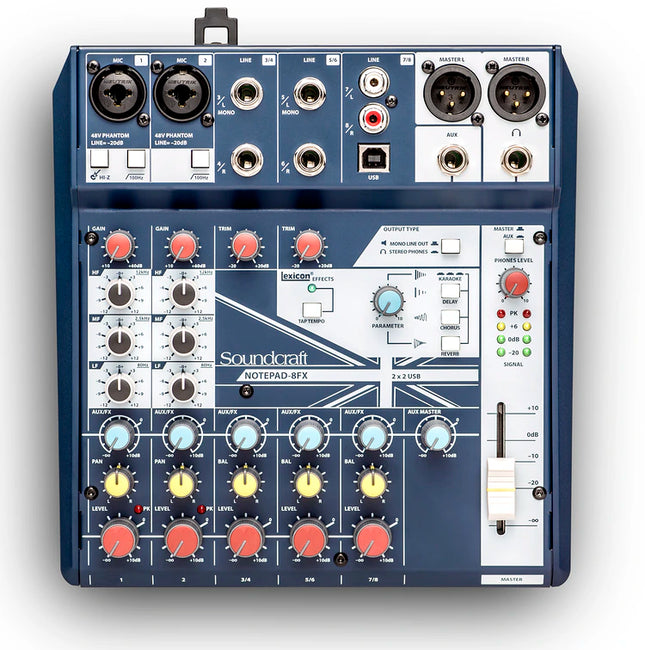 Soundcraft Mixer Analógico Notepad-8FX con Efectos
