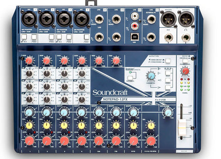 Soundcraft Mixer Analógico Notepad-12FX con Efectos