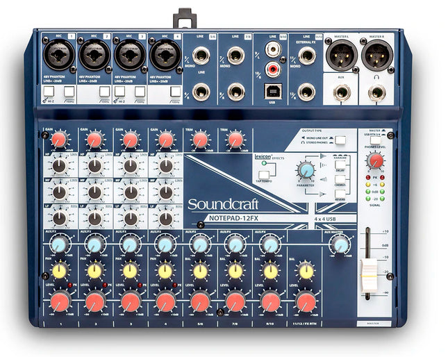 Soundcraft Mixer Analógico Notepad-12FX con Efectos