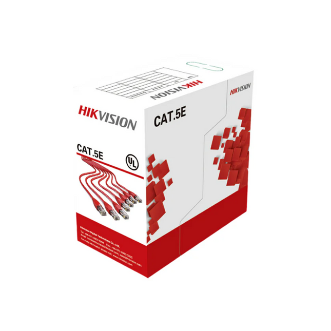 Cable UTP Cat 5e Hikvision DS-1LN5E-S | 305 mts | 23AWG | 100% Cobre