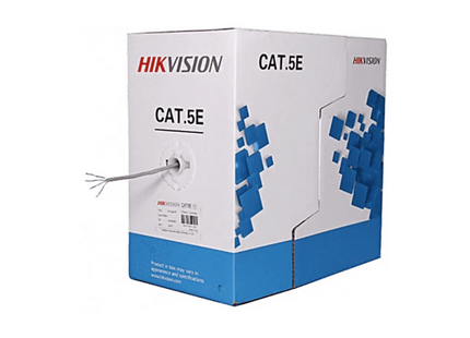 Cable UTP Cat 6 Hikvision DS-1LN6-UE-W(O-STD) | 23AWG | 305 mts | 100% Cobre | UL | Blanco | Uso Red y CCTV