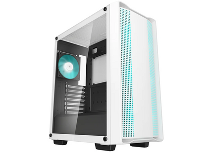 Case Gaming DeepCool CC560 WM V2 | Media Torre | Vidrio Templado Lateral | 4 Ventiladores LED Blanco
