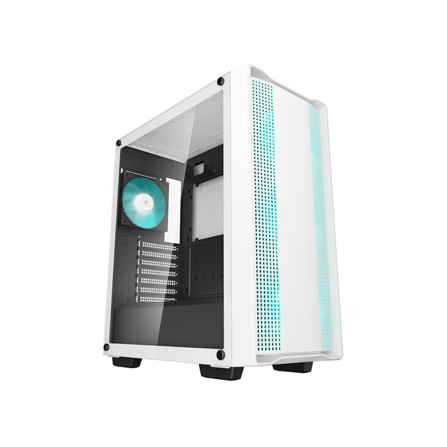 Case Gaming DeepCool CC560 WM V2 | Media Torre | Vidrio Templado Lateral | 4 Ventiladores LED Blanco