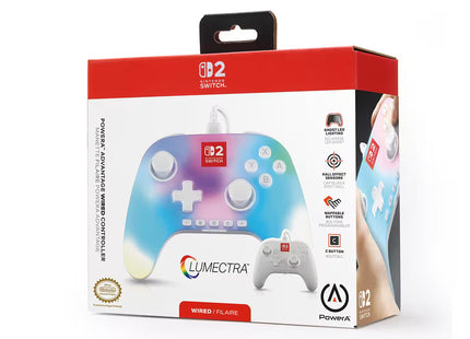 PowerA Control Alámbrico Nintendo Switch 2 Lumectra Blanco, NSGP0524-01