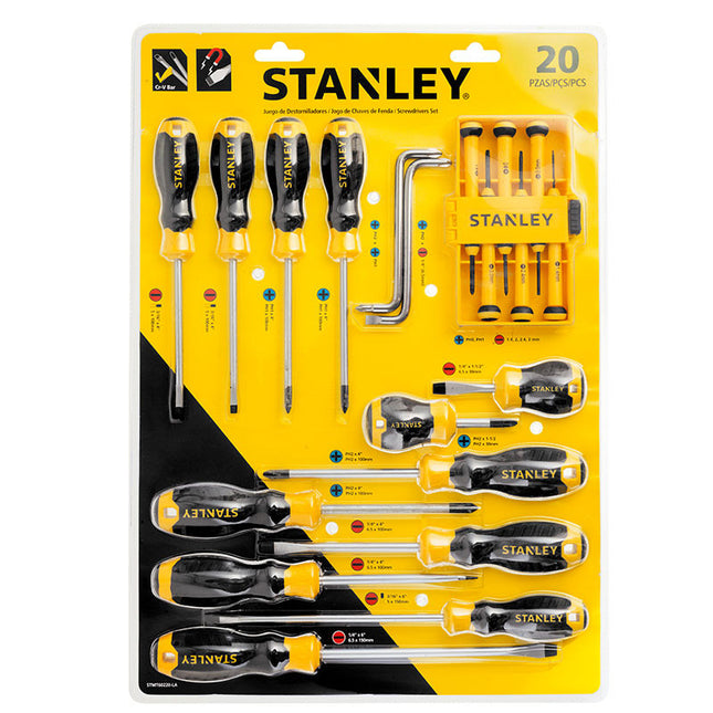 Stanley STMT60220-LA Juego Básico de 20 Destornilladores