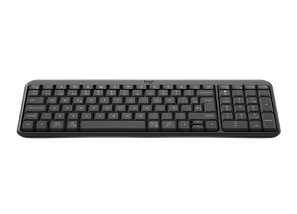 Teclado Logitech K250 vista posterior con compartimento de baterías AAA