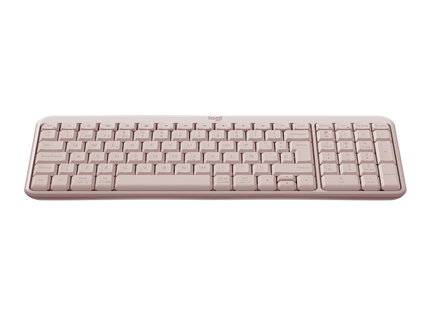 Teclado Logitech K250 en ángulo mostrando grosor y teclas