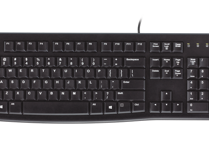 Teclado Logitech K120 | Alámbrico USB | Diseño Resistente | Inglés