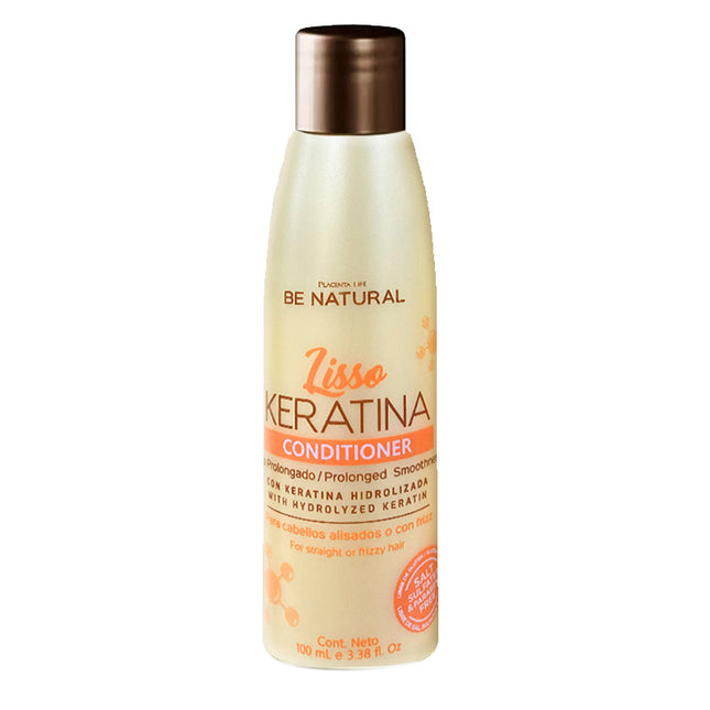 Acondicionador Liso Keratina 100ml Placent Life | Para alisar y nutrir el cabello