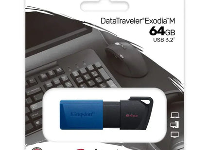 Memoria USB Kingston Exodia Gen 1 DTXM/64GB | 64GB | USB 3.2 | Capuchón Protector | Color Negro