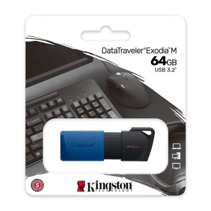 Memoria USB Kingston Exodia Gen 1 DTXM/64GB | 64GB | USB 3.2 | Capuchón Protector | Color Negro
