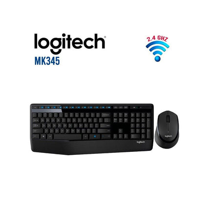 Teclado y Mouse Logitech MK345 | Inalámbrico | Español | Receptor USB | Diseño Ergonómico