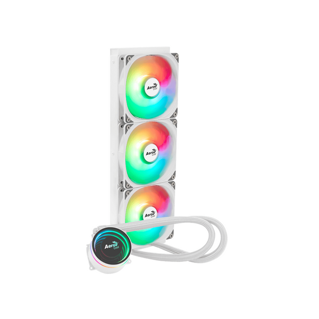 Enfriamiento Líquido RGB AeroCool Oasis L360 WH | 360mm | 3 en 1 | Blanco