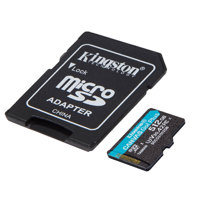 Memoria Micro SD Kingston Canvas Go Plus | 512GB | UHS-I | 170MB/s lectura | Clase A2