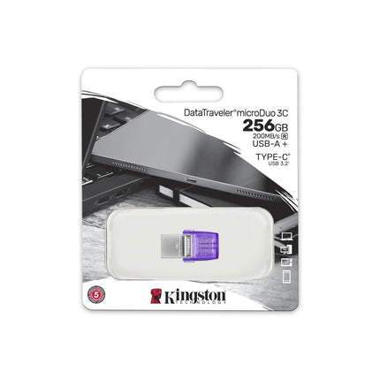 Memoria USB Kingston Duo 3C Gen 3 | 128GB | USB-A & USB-C | 200MB/s Lectura | DTDUO3CG3/128GB