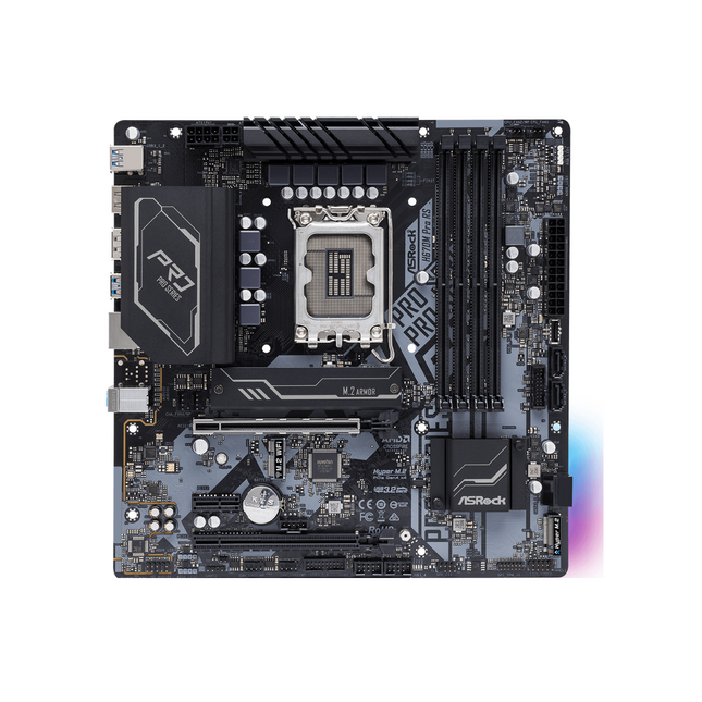 Tarjeta Madre ASRock H670M PRO RS DDR4 | Micro ATX | LGA 1700 | DDR4 hasta 5000 MHz
