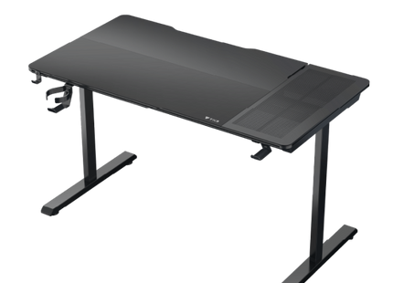 Escritorio gamer ThunderX3 Lab-X Lite vista frontal con superficie de cristal templado