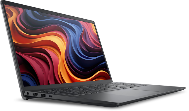 Dell Inspiron 15 LDC15255 abierta mostrando teclado y touchpad