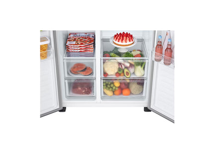 LG GS51BPP Refrigeradora Side by Side 18 pies³ Smart Inverter Platinum Silver con Pantalla LED Táctil