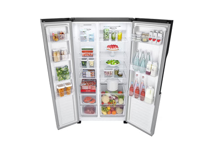 LG GS51BPP Refrigeradora Side by Side 18 pies³ Smart Inverter Platinum Silver con Pantalla LED Táctil