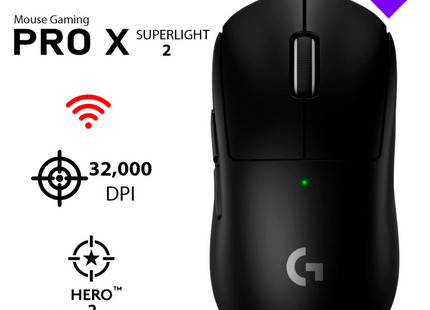 Mouse Gaming Logitech Pro X Superlight 2 | Inalámbrico | Sensor HERO 2 | 32,000 DPI