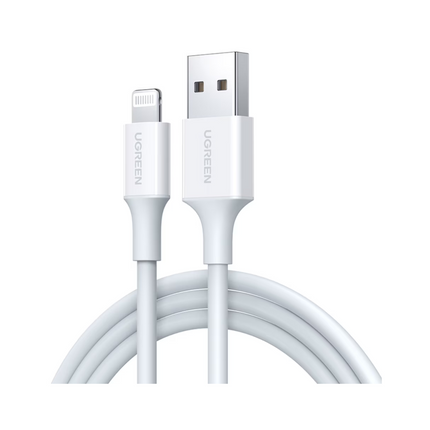 Cable UGREEN US155 USB-A a Lightning | 1.5 Metros | Blanco