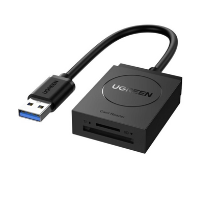 Lector de Tarjetas UGREEN CR127 | USB 3.0 | SD/TF | Alta Velocidad | Negro