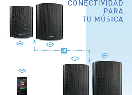 Parlante para Exteriores Thonet & Vander Fleck 7 Gen2 | 70W RMS | Bluetooth 5.0 | TWS | Resistentes al Agua | Soporte de Pared Incluido