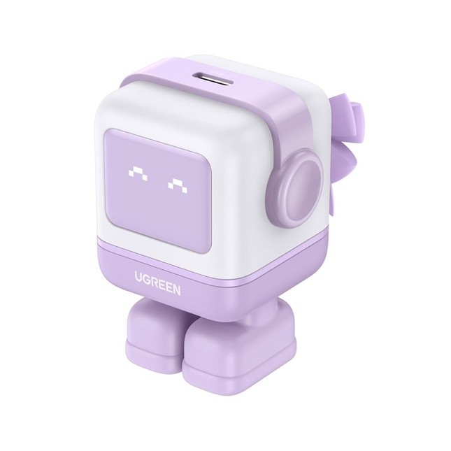 Cargador UGREEN CD359 Robot Nexode morado con diseño compacto de 30W
