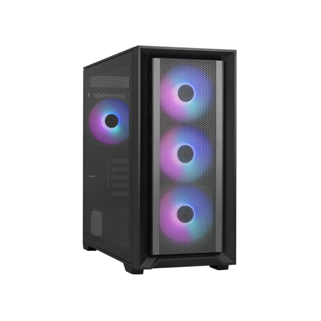 Case RGB AeroCool Tern Mini | Torre Pequeña | Vidrio Templado | 3 Abanicos Delanteros | 1 Abanico Trasero