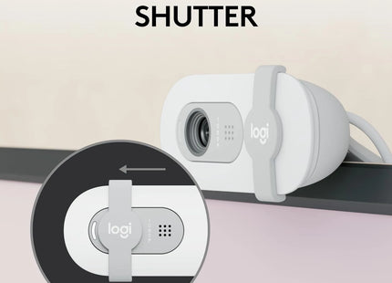 Cámara Web Logitech Brio 100 | Full HD 1080p | Micrófono Integrado | Color Blanco