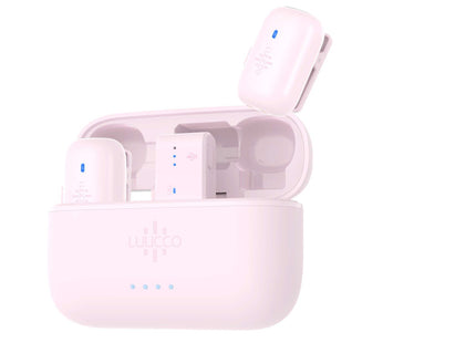 Luucco Micrófono Inalámbrico USB-C Rosa, MiniPods-K2